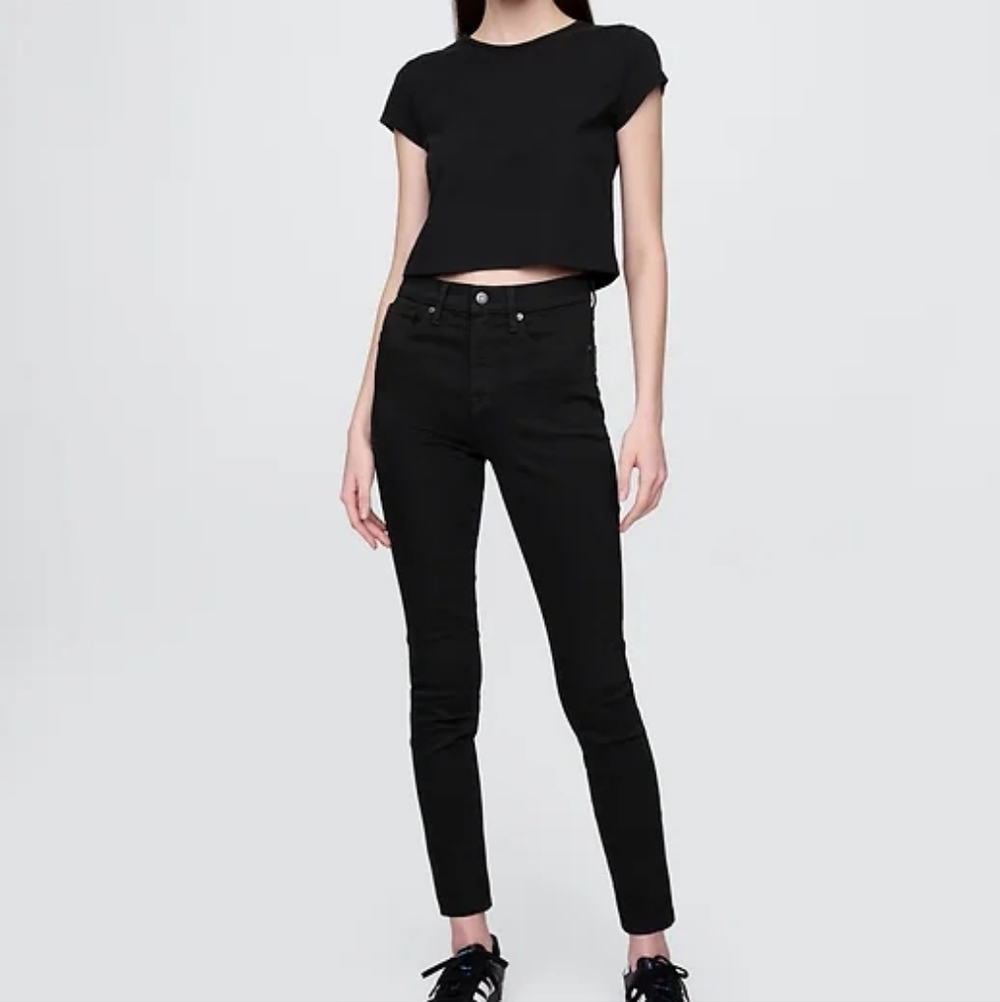 GAP High-Rise Black Skinny Jean Size 30/10 - Picture 4 of 17